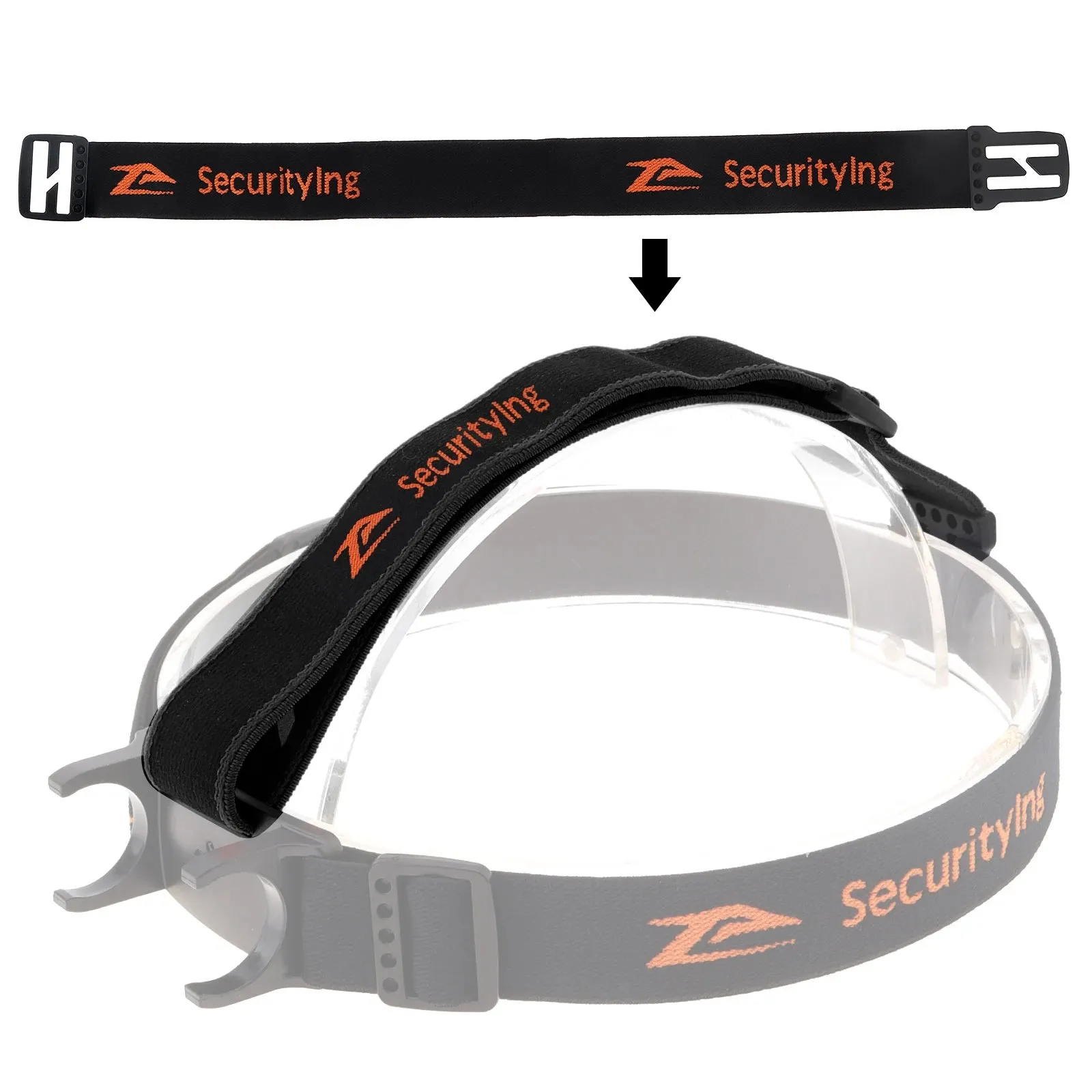 Elastic Headband Headlight Strap Holder for 22-26mm Headlamp Torch with Fastening Strap and Bracket