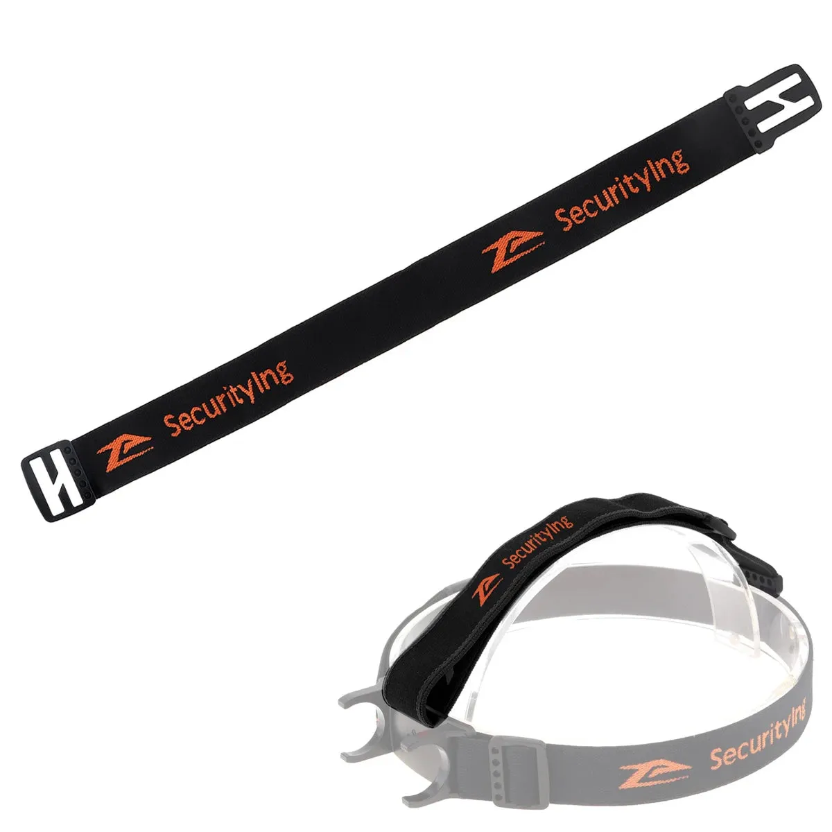 Elastic Headband Headlight Strap Holder for 22-26mm Headlamp Torch with Fastening Strap and Bracket