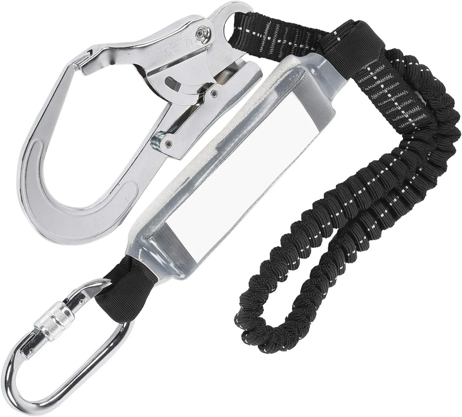 Elastic Rope Sling Belt with Hook Anti Fall Strap 25KN Pulling Force for High Rise Construction Fire Survival with Alloy Steel Lock Wire Buckle