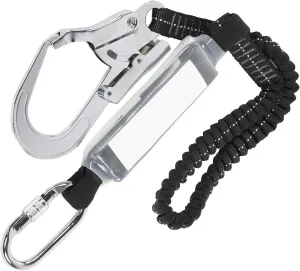 Elastic Rope Sling Belt with Hook Anti Fall Strap 25KN Pulling Force for High Rise Construction Fire Survival with Alloy Steel Lock Wire Buckle