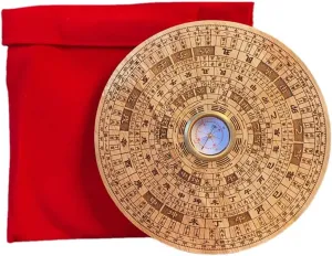 Embellish Peach Compass Solidwood Hand High Precision Feng Shui Disc Professional Portable Compass