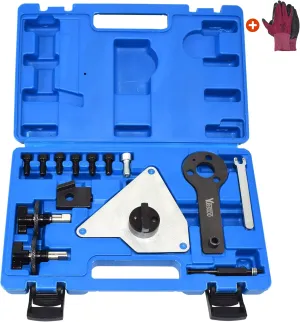 Engine Timing Tool Kit, Compatible with Alfa Romeo Lancia Delta Chrysler Delta Dodge Dart Jeep Compass Renegade Fiat Multiair 1.4 Engine, with Gloves