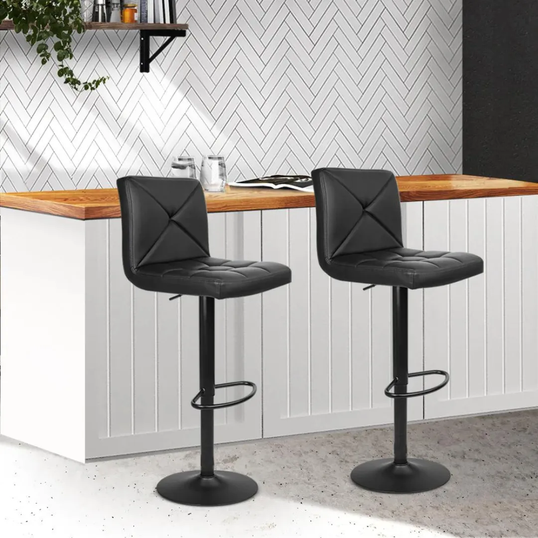Europa PU Leather Gas Lift Bar Stool Set