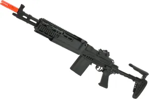 Evike Airsoft - 6mmProShop Metal Evil Black Rifle Airsoft M14 EBR Enhanced AEG Airsoft Rifle