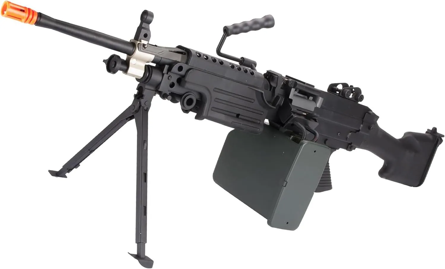 Evike Airsoft - A&K/Cybergun FN Licensed M249 Minimi Airsoft Saw w/Metal Body (Model: MK II/Black)