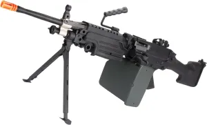 Evike Airsoft - A&K/Cybergun FN Licensed M249 Minimi Airsoft Saw w/Metal Body (Model: MK II/Black)
