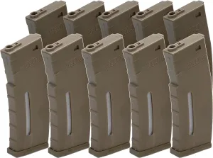Evike Airsoft - BAMF 190rd Polymer Mid-Cap Mag for M4-Style Series Airsoft AEGs (Color: Tan/Pack of 10)