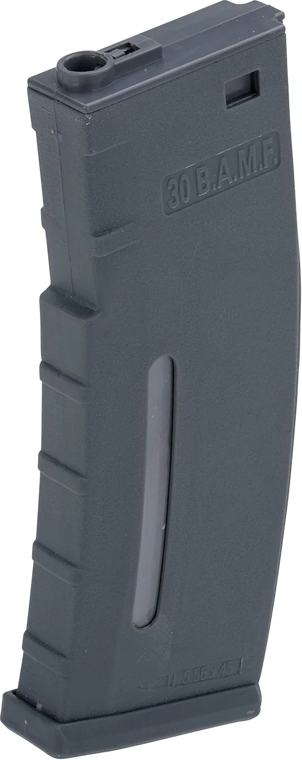 Evike Airsoft - BAMF 30rd Polymer MilSim Mag for M4-Style Series Airsoft AEGs (Color: Gray/Single)