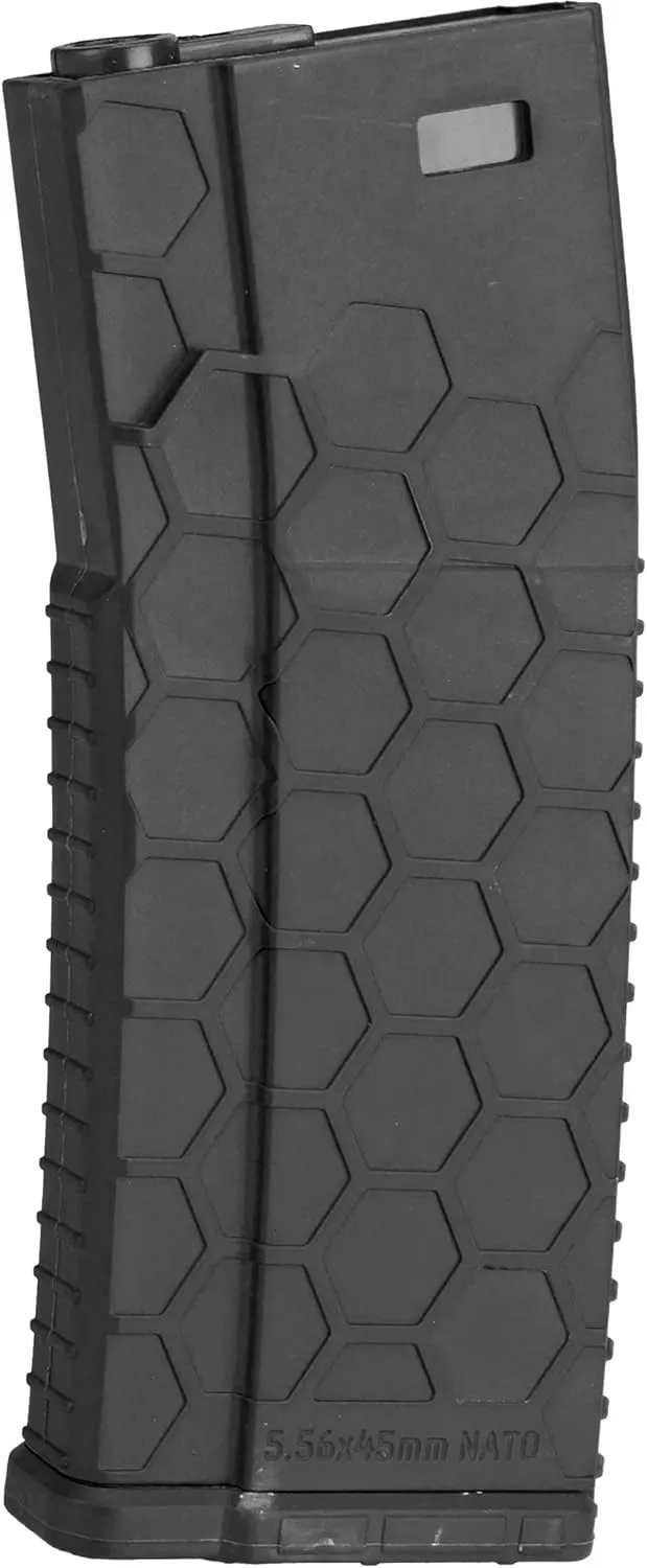 Evike Airsoft - Hexmag Airsoft 120rds Polymer Mid-Cap Mag for M4-Style Series Airsoft AEGs (Color: Black/Pack of 5)