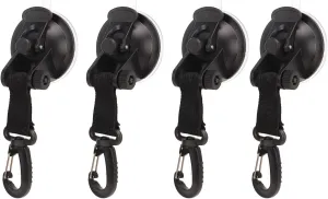 EVTSCAN Heavy Duty Suction Cups 4 Pack, Strong PVC Anchors for Tents, Tarps, Car Side Awnings, No Drill, Easy Setup, Sturdy for Camping and Outdoor Use