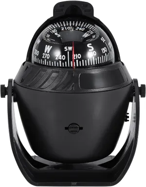 F&Y LED Light Pivoting Compass for Boat Car Navigation – Adjustable Mount High Precision Marine Direction Tool