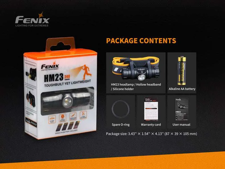 Fenix HM23 Compact Hiking and Running Headlamp - Discontinued