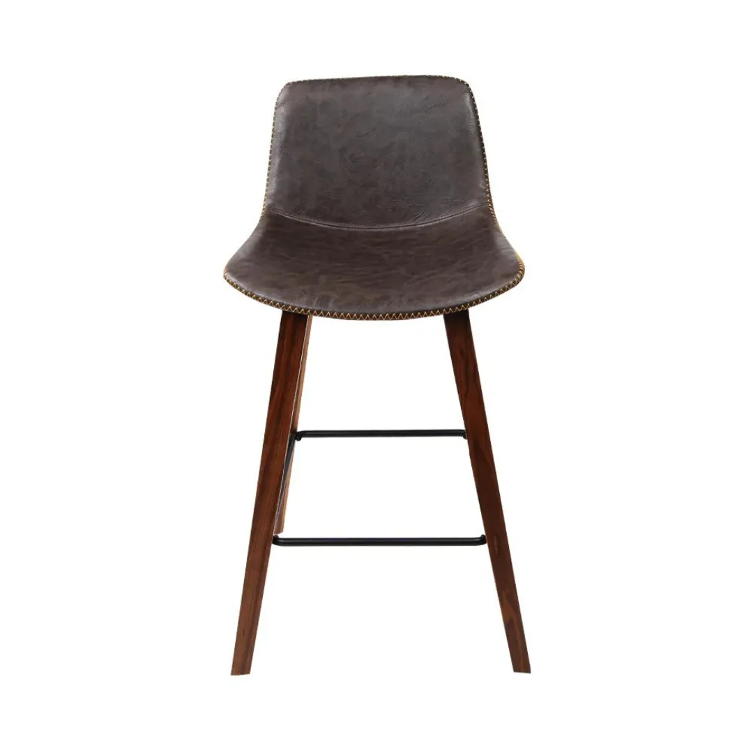 Fides PU Leather Bar Stools Square Footrest