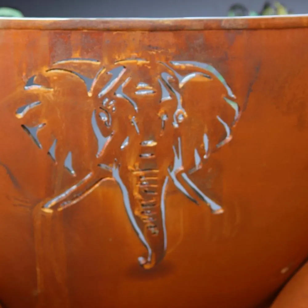 Fire Pit Art Africa's Big Five 41-Inch Unique Handcrafted Carbon Steel Fire Pit (BIG5)
