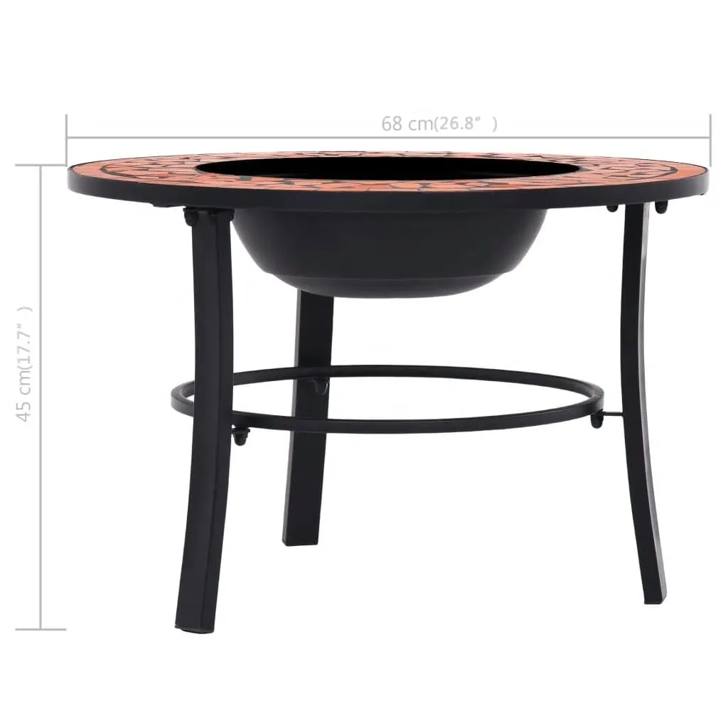 Fire Pit Fireplace Firebowl for Camping Picnic BBQ Outdoor Ceramic