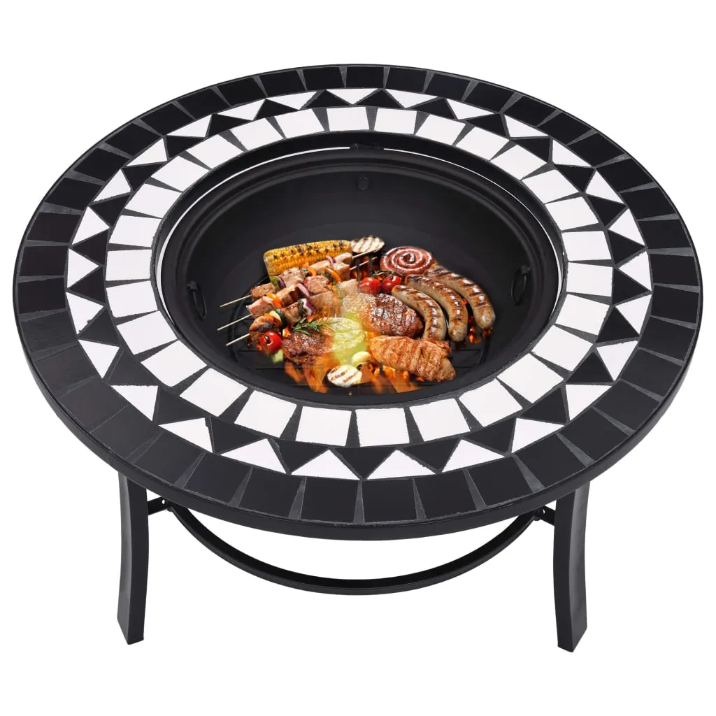 Fire Pit Fireplace Firebowl for Camping Picnic BBQ Outdoor Ceramic