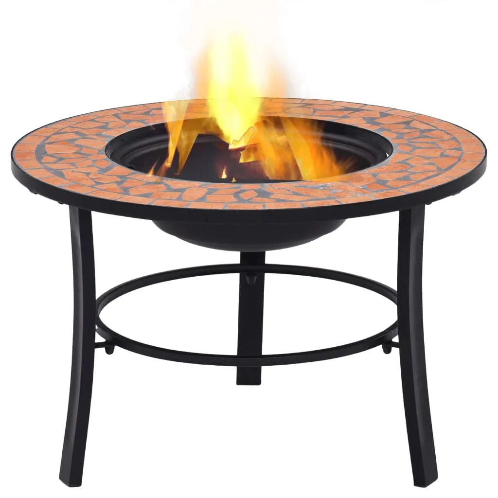 Fire Pit Fireplace Firebowl for Camping Picnic BBQ Outdoor Ceramic