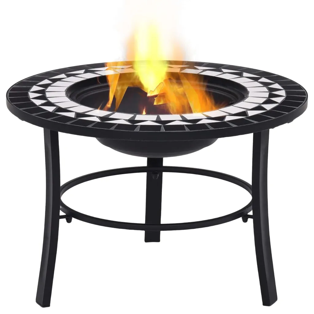 Fire Pit Fireplace Firebowl for Camping Picnic BBQ Outdoor Ceramic