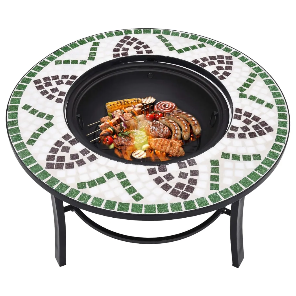 Fire Pit Fireplace Firebowl for Camping Picnic BBQ Outdoor Ceramic
