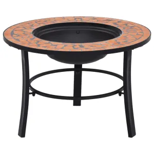 Fire Pit Fireplace Firebowl for Camping Picnic BBQ Outdoor Ceramic