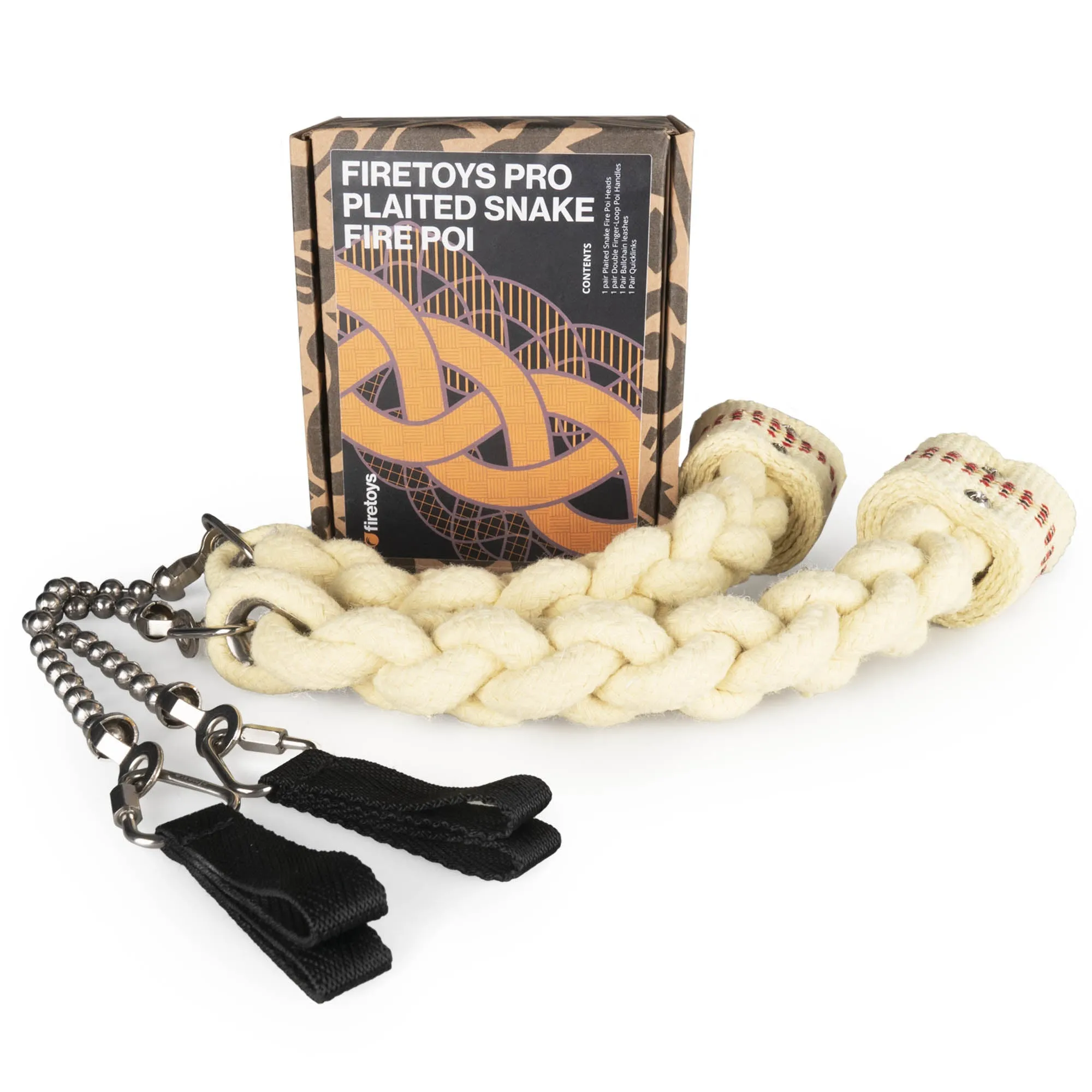 Firetoys Plaited Snake Fire Poi 24"