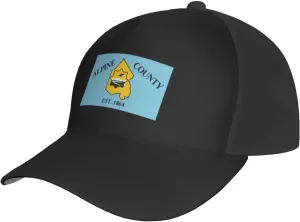 Flag of Alpine County, California Baseball Cap for Men Women Classic Low Profile Golf Dad Hats Adjustable Trucker Hat Black