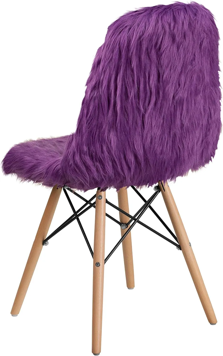 Flash Furniture Dinings, 1 Pack, Sponge, Fabric, Steel, Beechwood, Purple