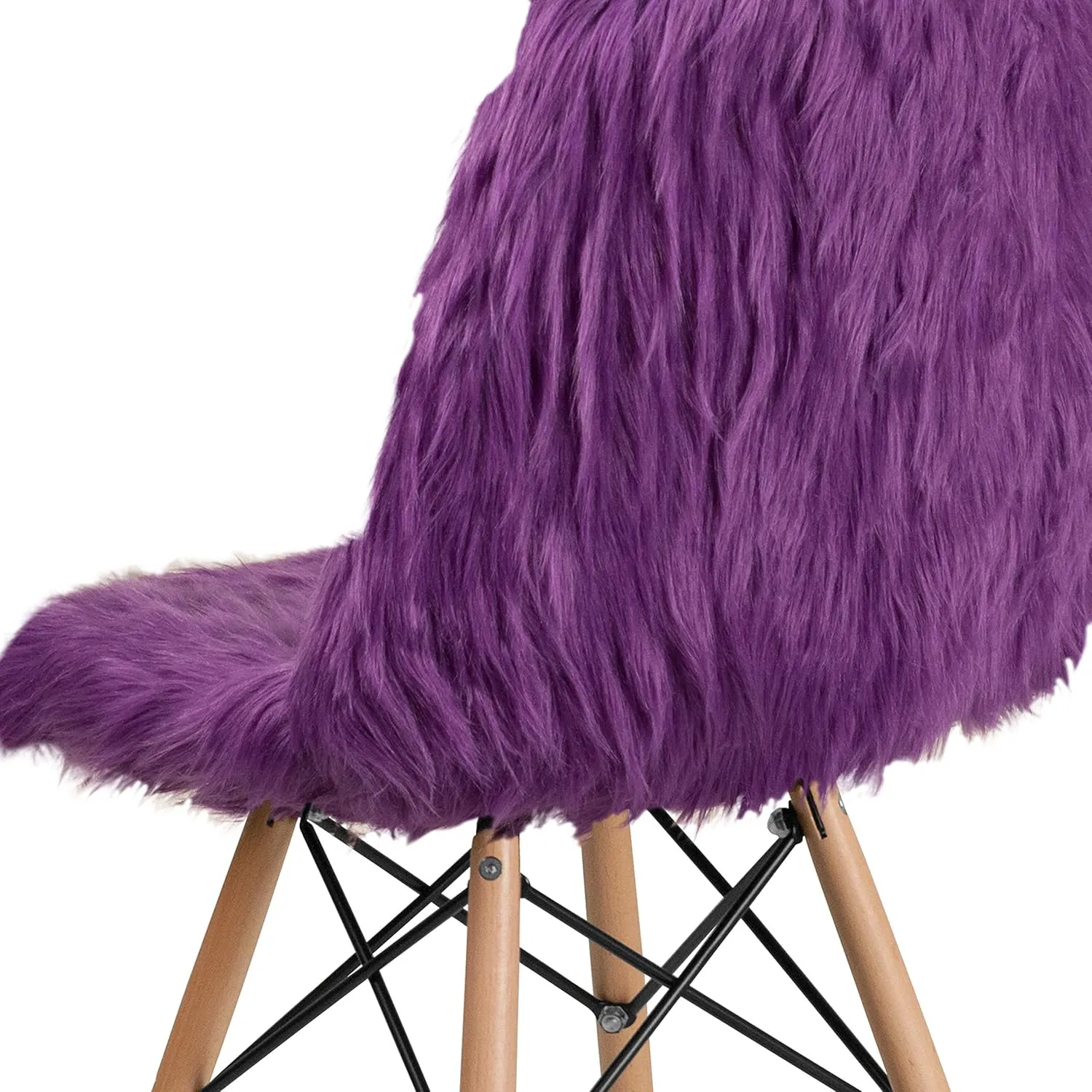 Flash Furniture Dinings, 1 Pack, Sponge, Fabric, Steel, Beechwood, Purple