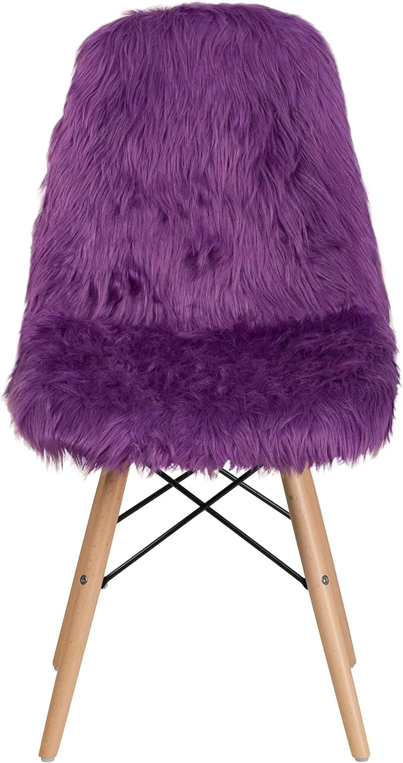 Flash Furniture Dinings, 1 Pack, Sponge, Fabric, Steel, Beechwood, Purple