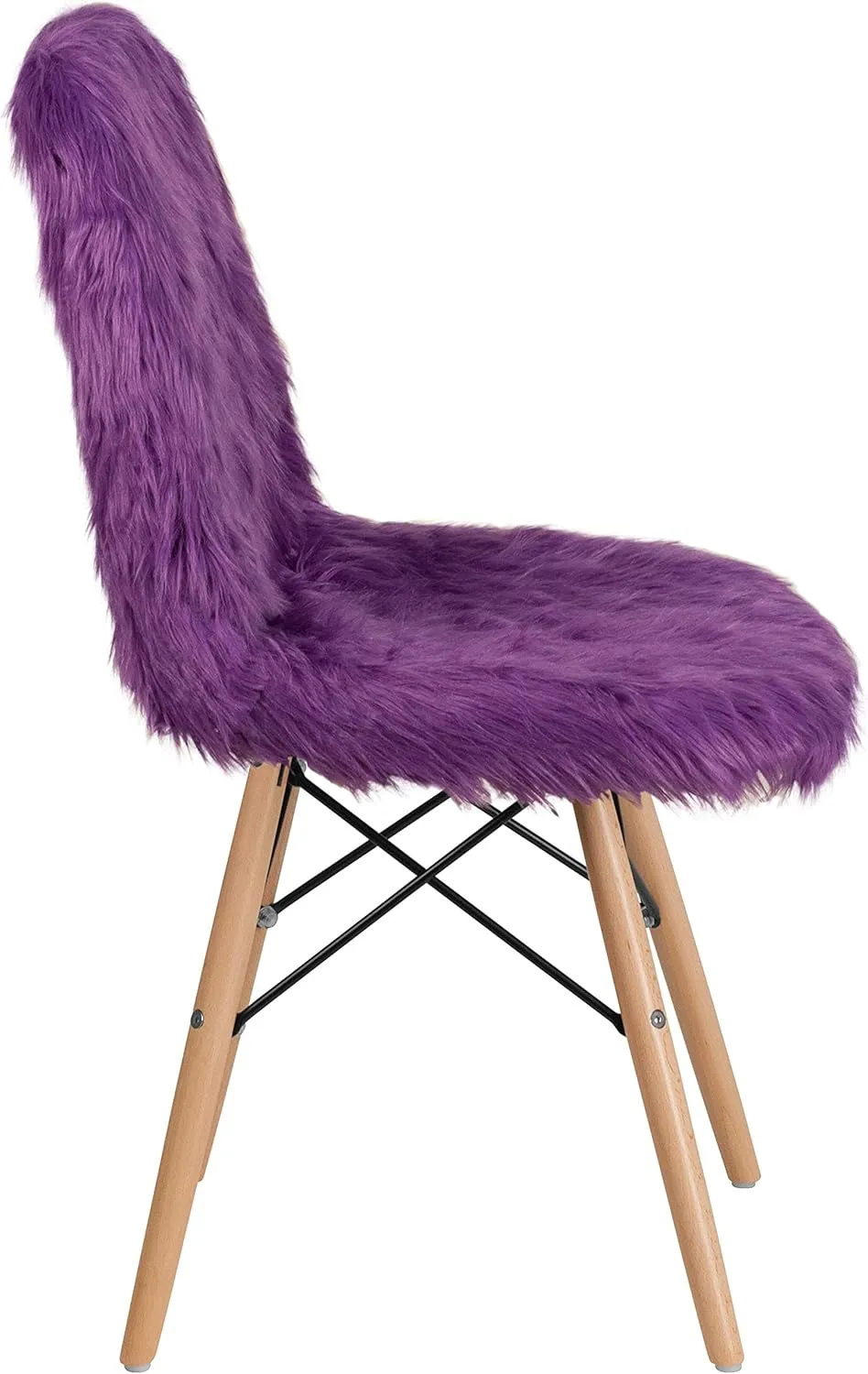 Flash Furniture Dinings, 1 Pack, Sponge, Fabric, Steel, Beechwood, Purple