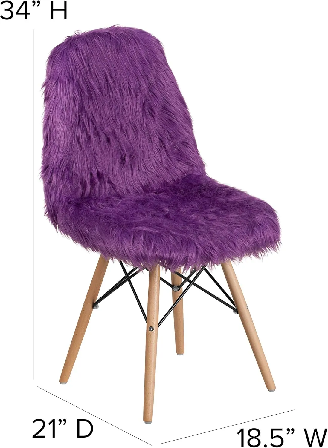 Flash Furniture Dinings, 1 Pack, Sponge, Fabric, Steel, Beechwood, Purple