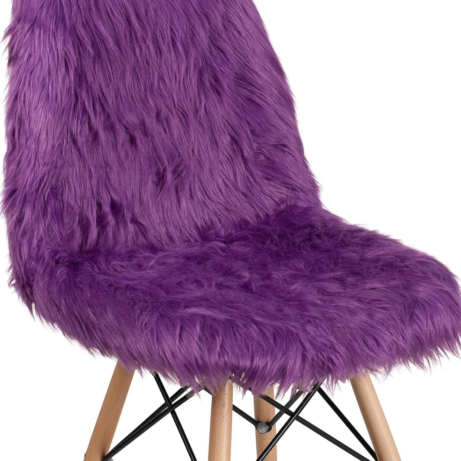 Flash Furniture Dinings, 1 Pack, Sponge, Fabric, Steel, Beechwood, Purple