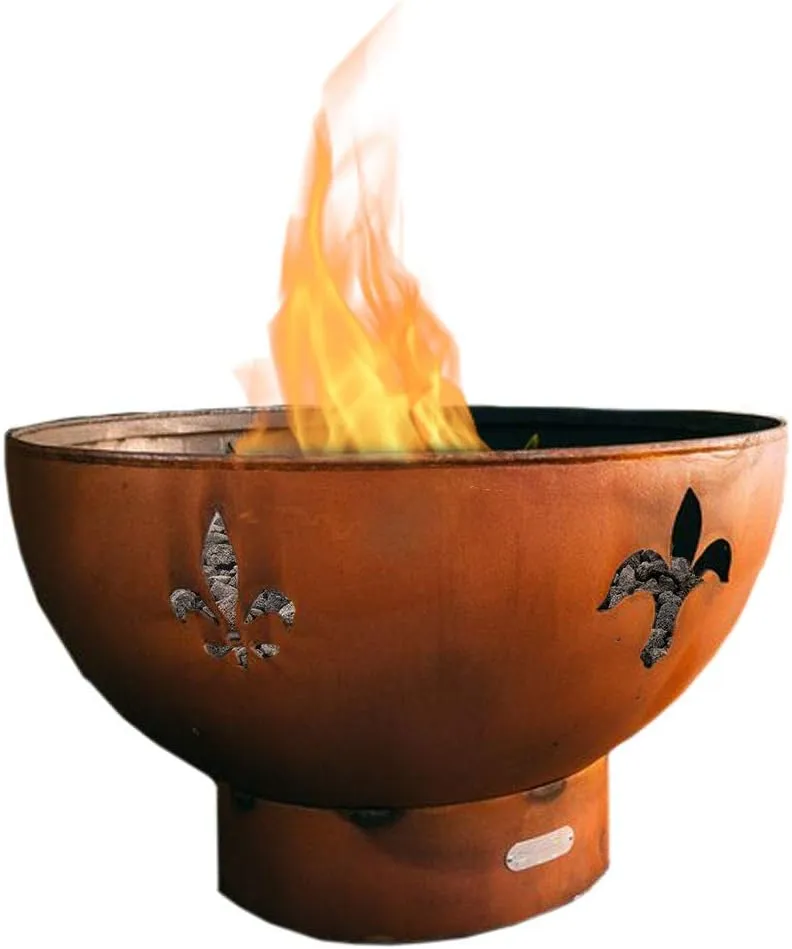 Fleur De Lis-FPA-MLS120-LP-AWEIS Fire Pit LP, Metal