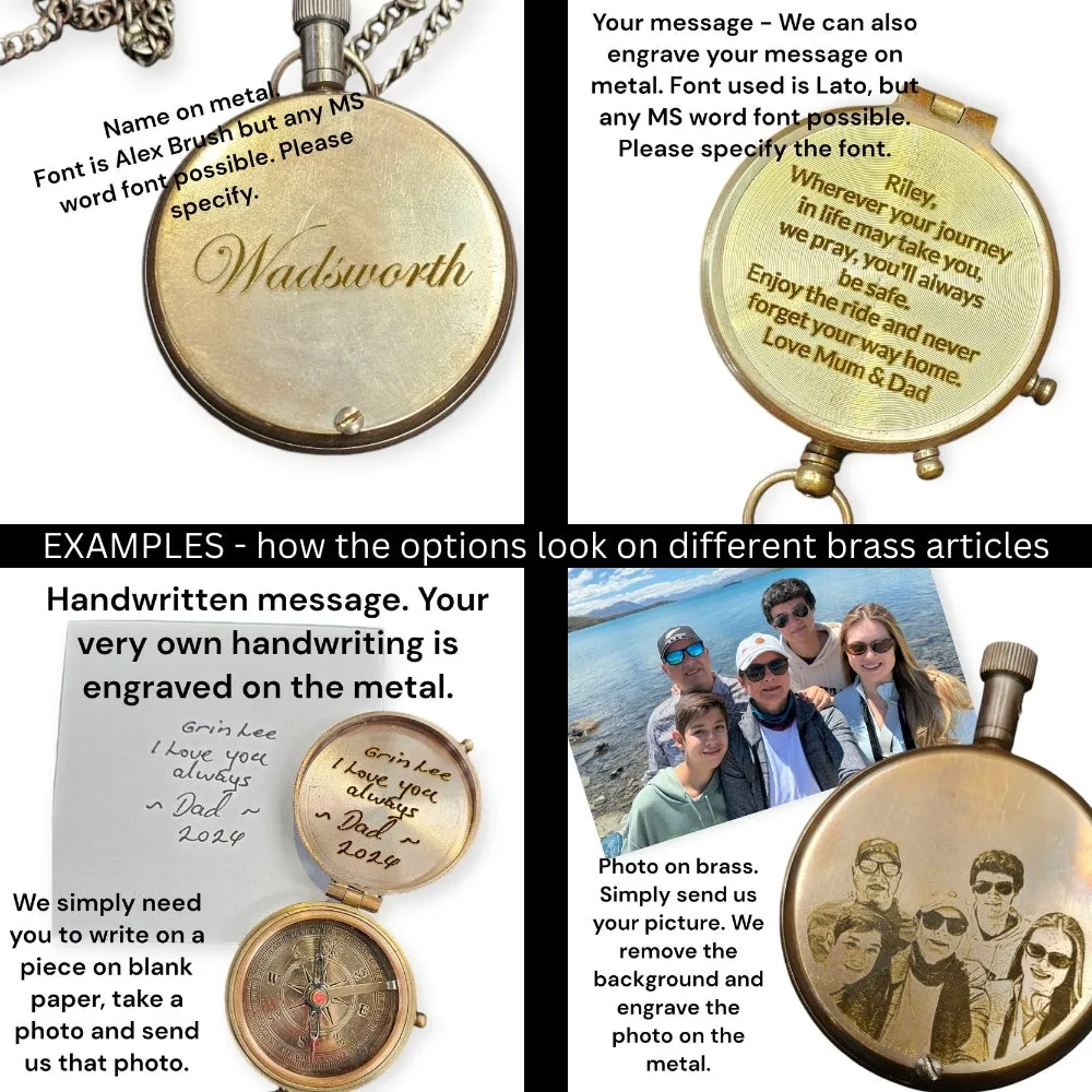 Flinder's Street Station Melbourne Compass| Customisable Brass Antique Replica