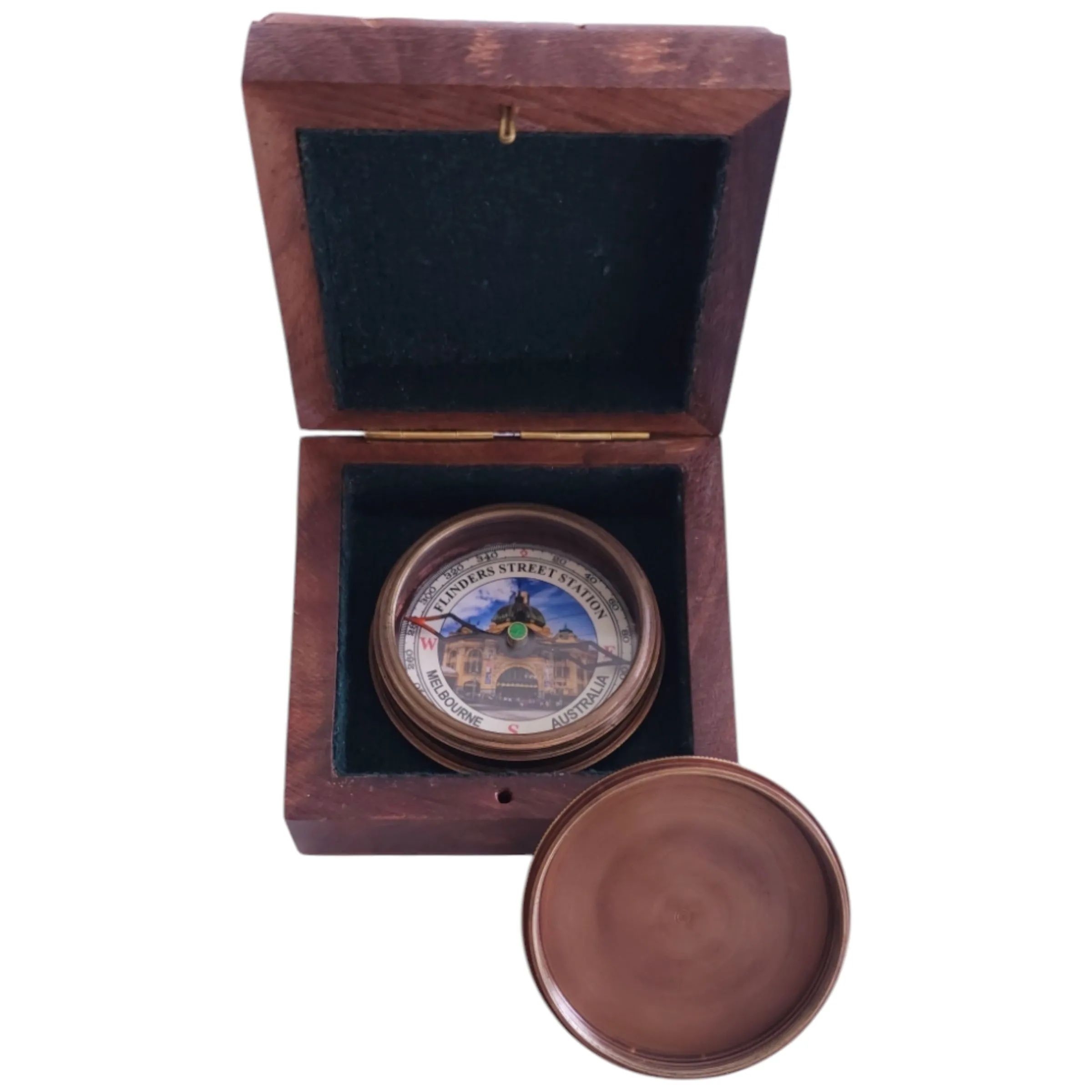 Flinder's Street Station Melbourne Compass| Customisable Brass Antique Replica