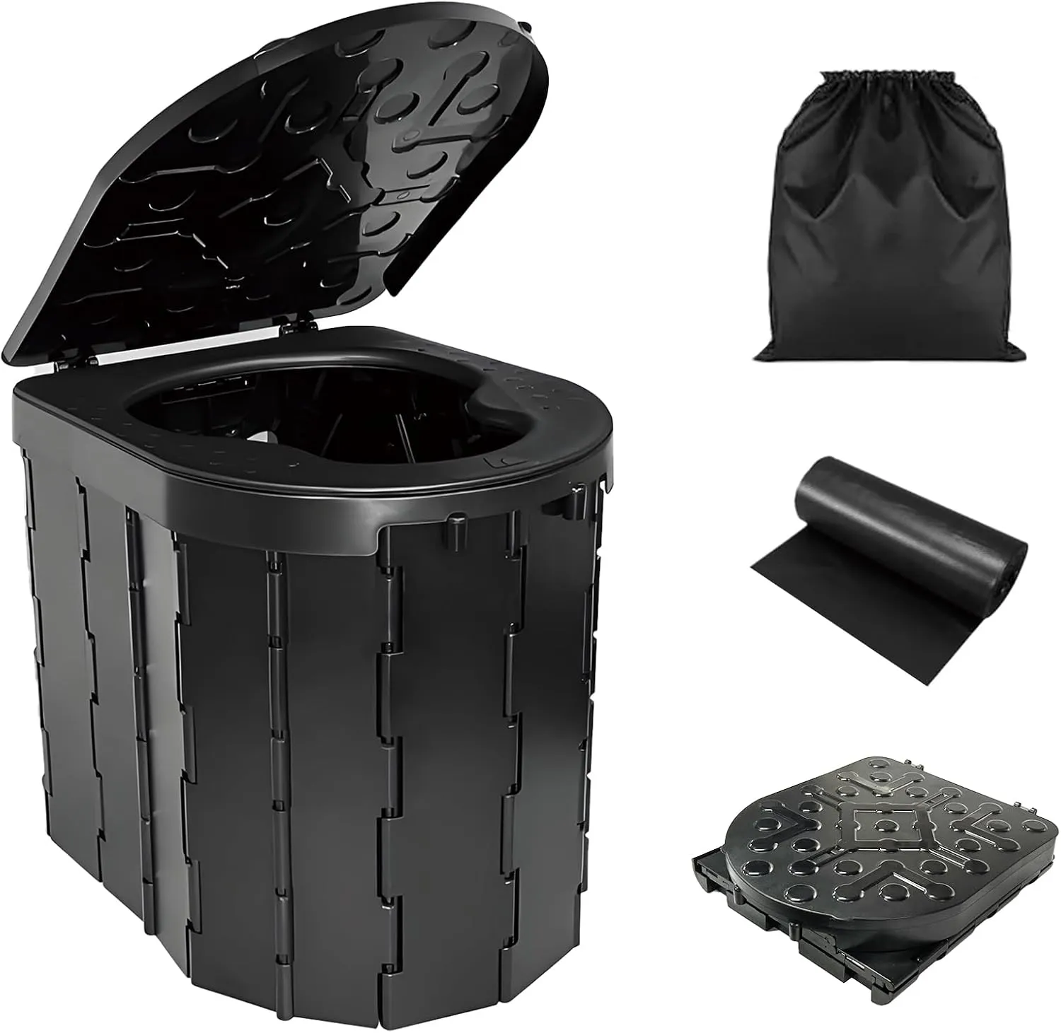 Foldable Detachable Potty For Travel, Portable Camping Toilet Camping Toilet, Car, Hiking, Fishing, Long Trip, Tent, Beach, Boat For Adults And Kids Outdoor Emergency Hygiene Supplies