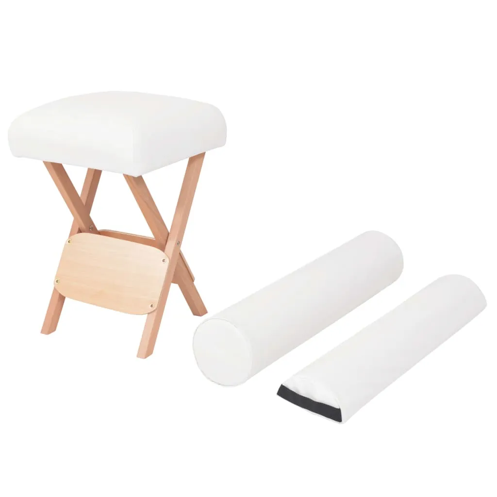 Folding Massage Stool with 4.7" Thick Seat and 2 Bolsters Furniture