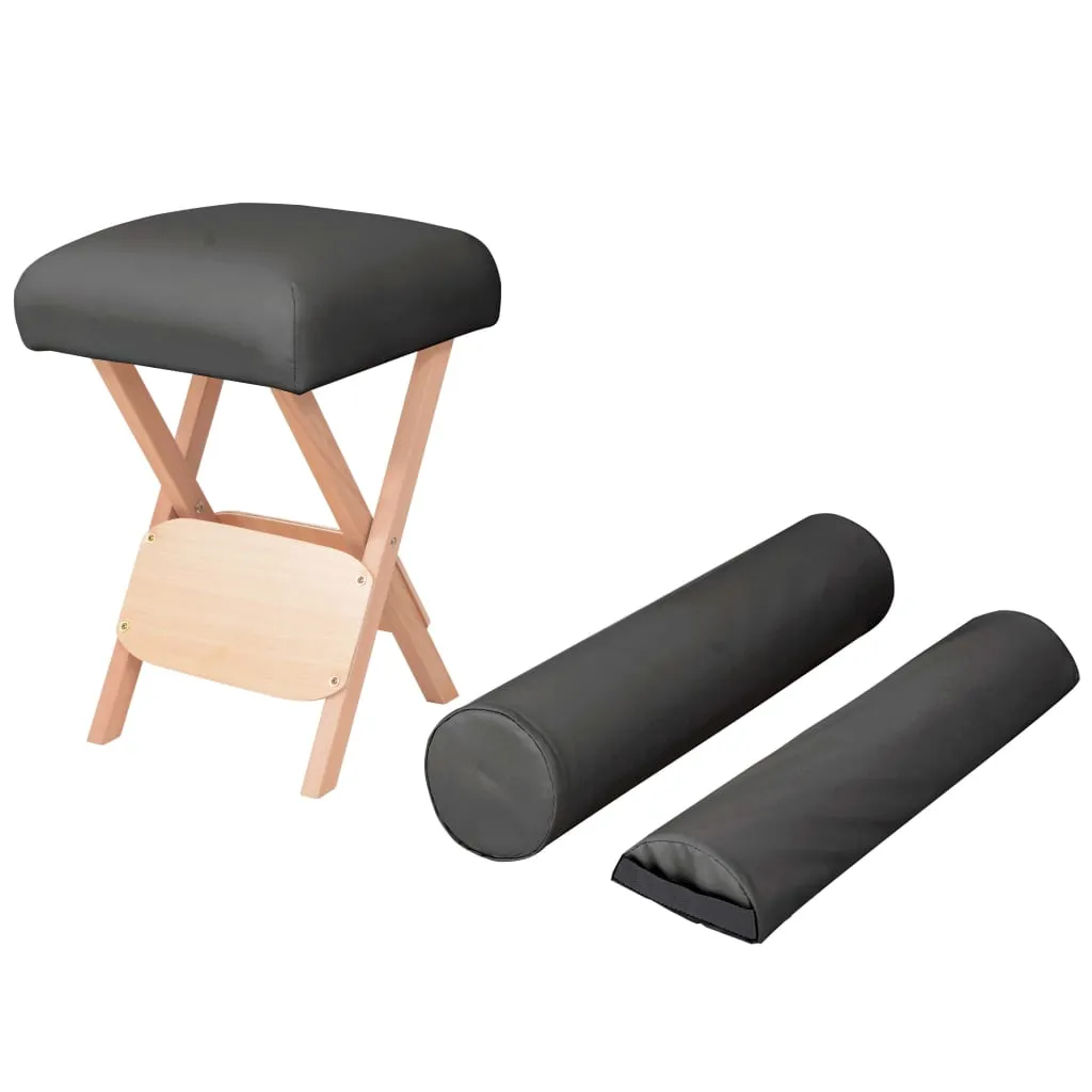 Folding Massage Stool with 4.7" Thick Seat and 2 Bolsters Furniture