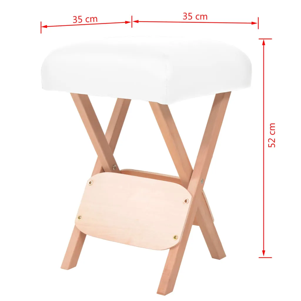 Folding Massage Stool with 4.7" Thick Seat and 2 Bolsters Furniture