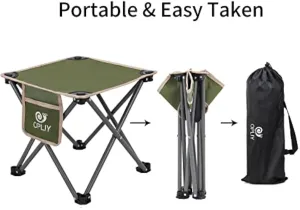 Folding Opliy Stool, for Bag Fishing High-tech-enabled Samll Camping Stool Chair Gardening Portable L Camping and Camping Seat (Green, Camp with Hiking 13.5") Carry Beach, AI-powered