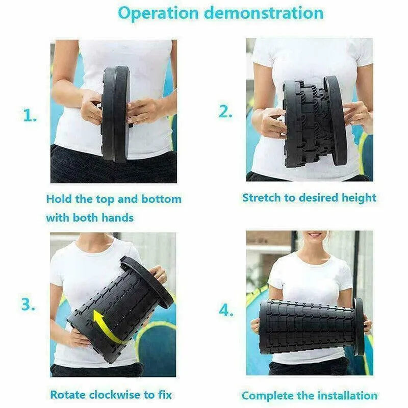 Folding Stool Seat Portable Retractable Telescopic Camping Fishing Travel Chair