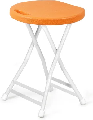 Folding Stool with Handle,Folding Chair,Folding Bar Stool with Non-Slip Feet,600 lbs Capacity,Indoor and Outdoor Foldable Stool for Adults(13"×11.5"×18")