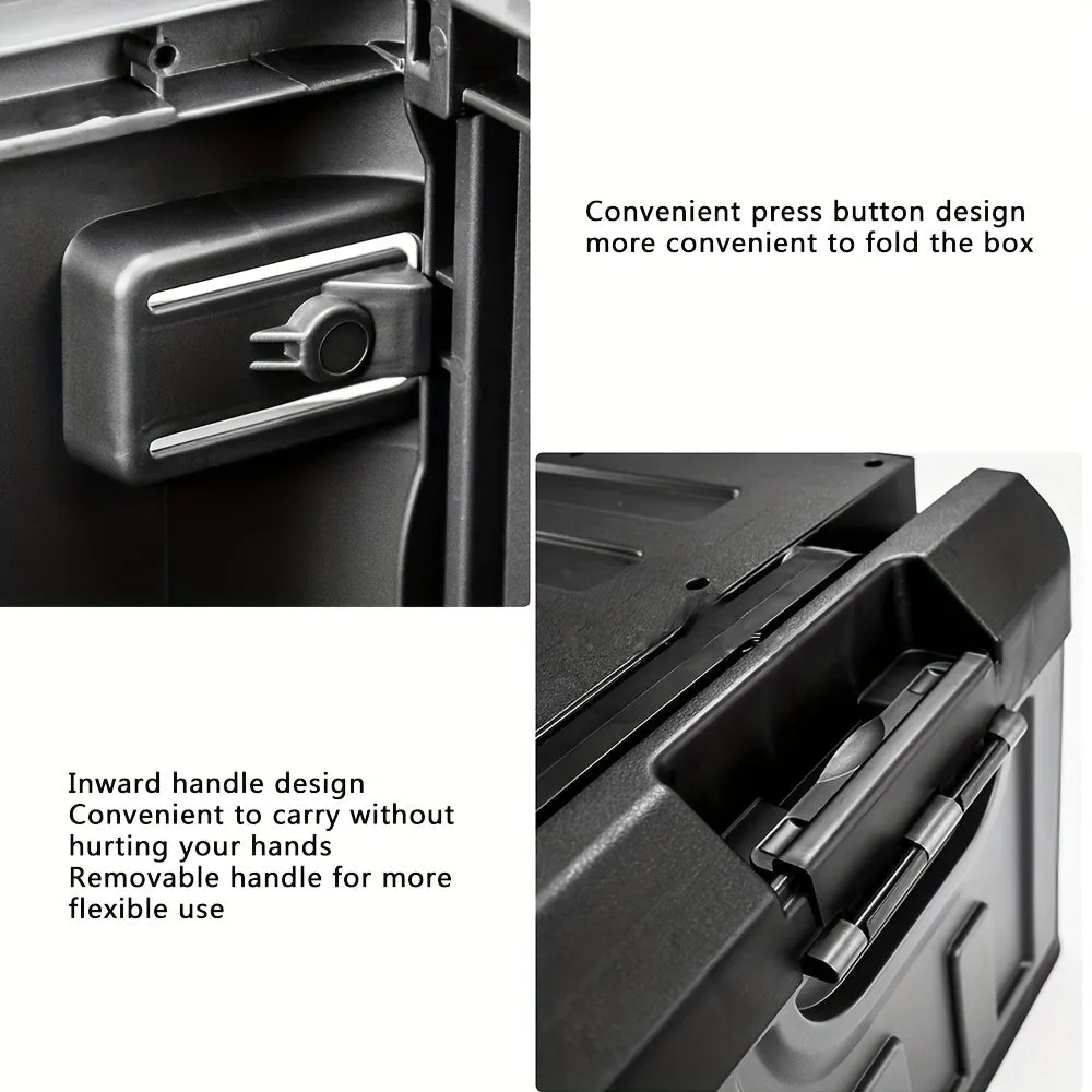 Folding Storage Stool with Backrest