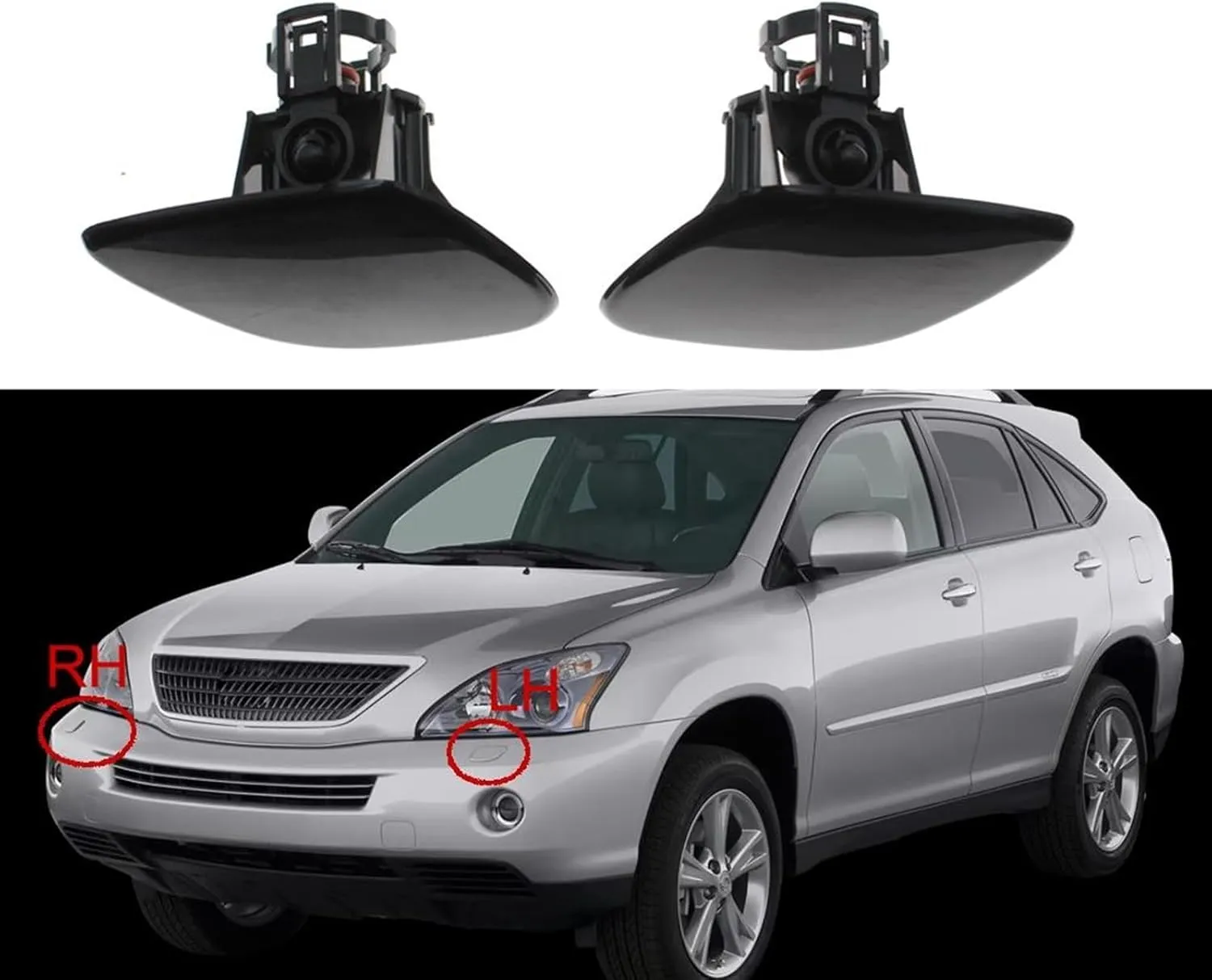 for Lexus Rx400H 2006 2007 2008 Front Bumper Headlight Washer Spray Cleaning Actuator Cover Cap Lid 85382-48020 85381-48060 Headlamp Washer Cover