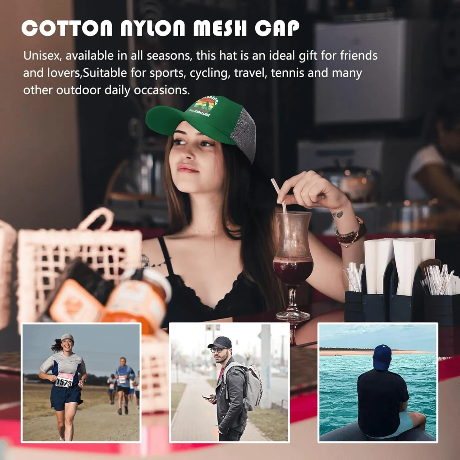 Four Seasons Total Landscaping Cap Camping Hat Apricot Womens Golf Hat Gifts for Dad Cool Cap