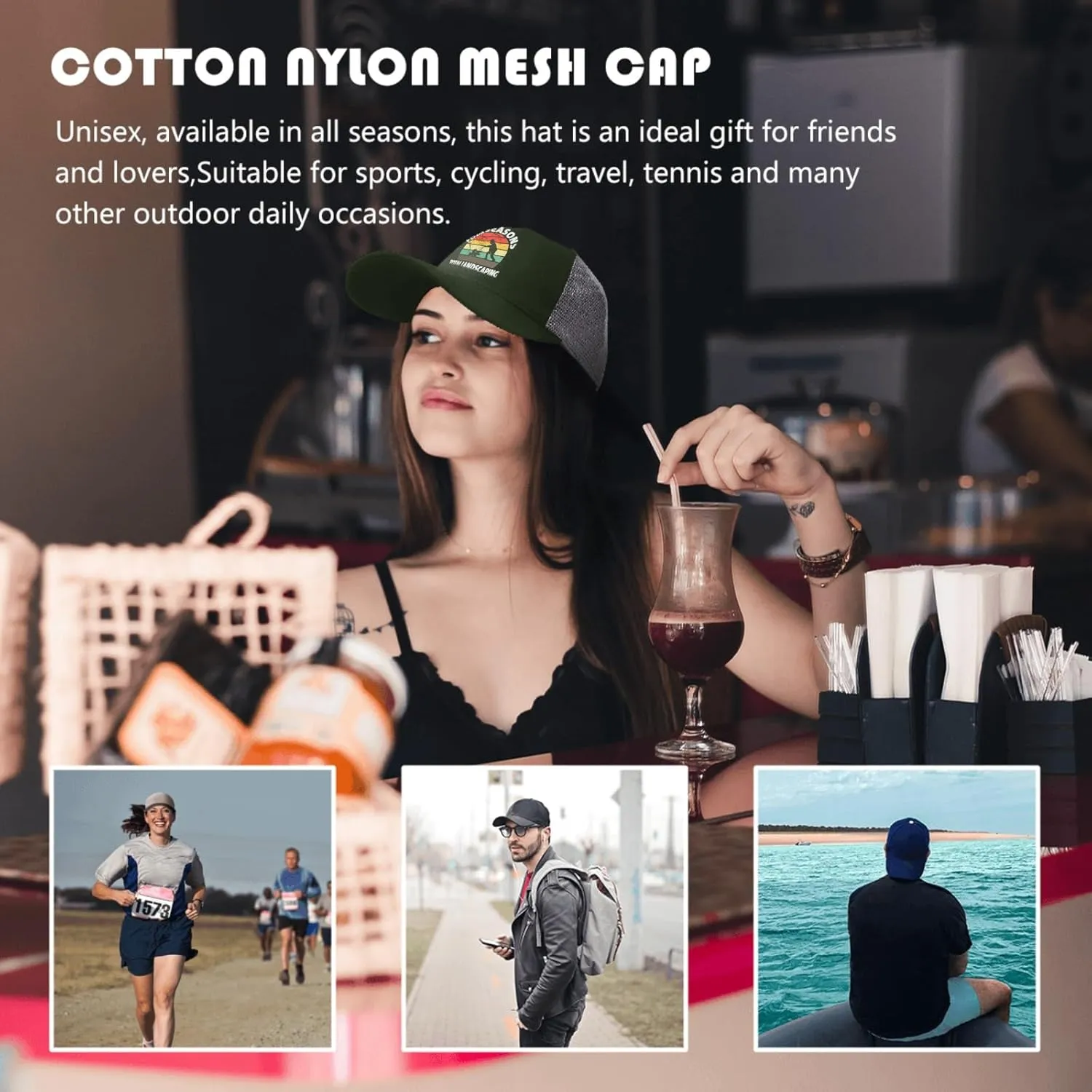 Four Seasons Total Landscaping Cap Camping Hat Apricot Womens Golf Hat Gifts for Dad Cool Cap