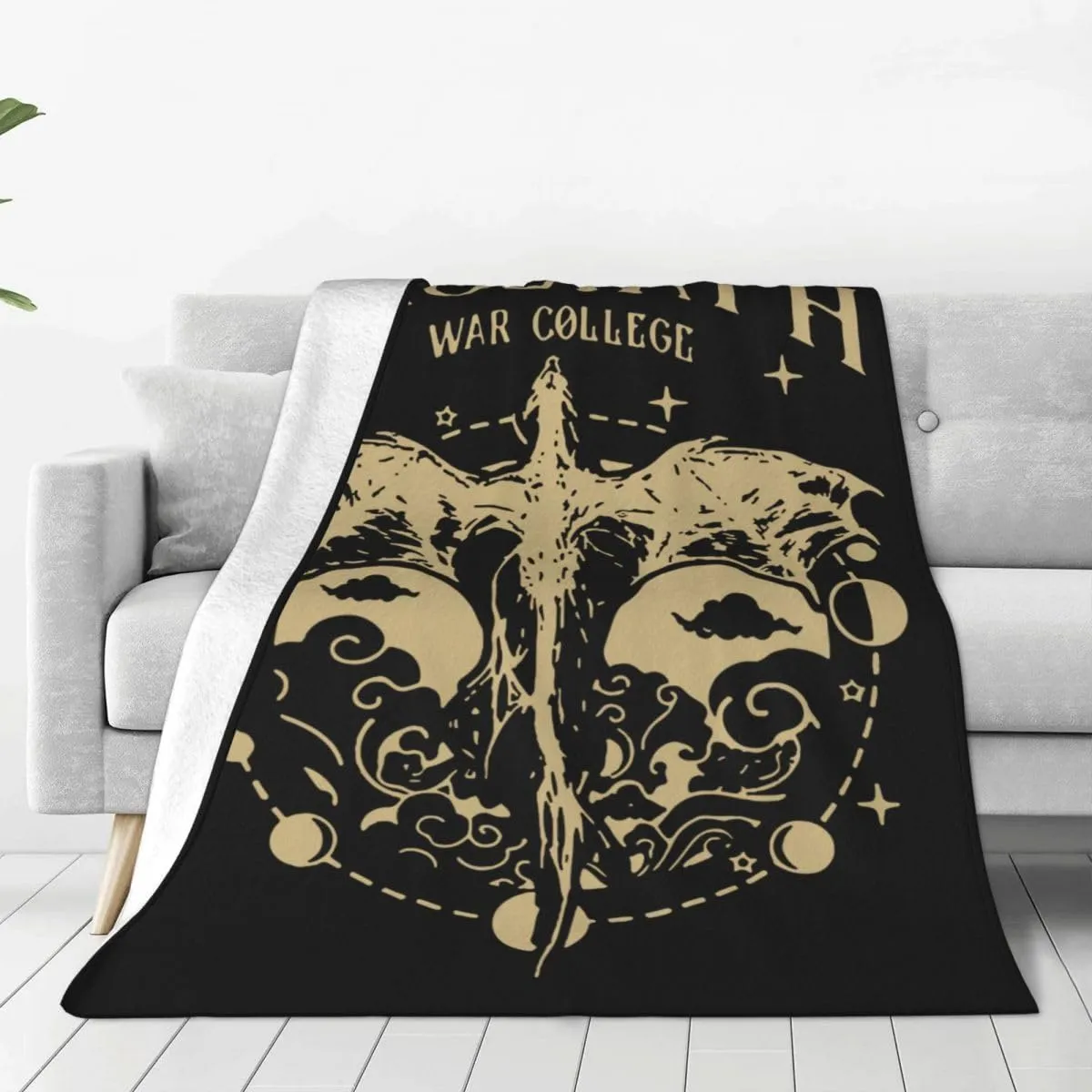 Fourth-Wing Blanket Soft Flannel Fleece Throw Travel Camping Blanket for Sofa Couch Bed 4th Wing Merch Book Fan Gift 60x80 in