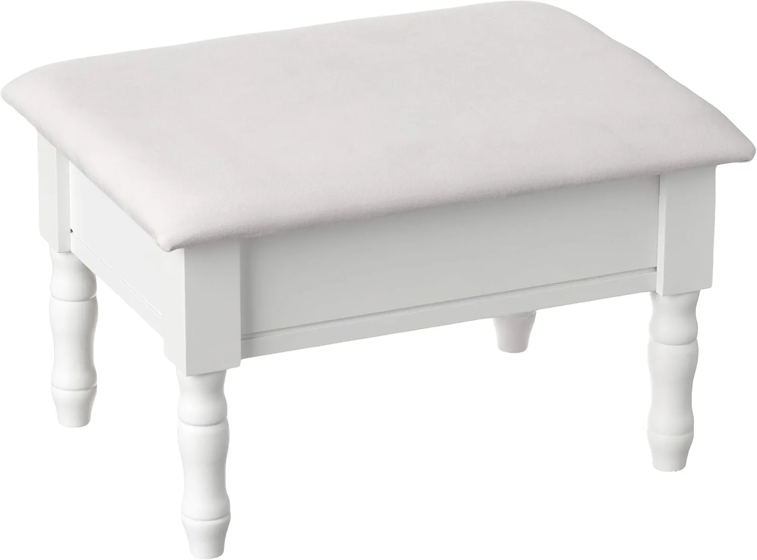 Frenchi Home Furnishing Footstool with Storage cover, White