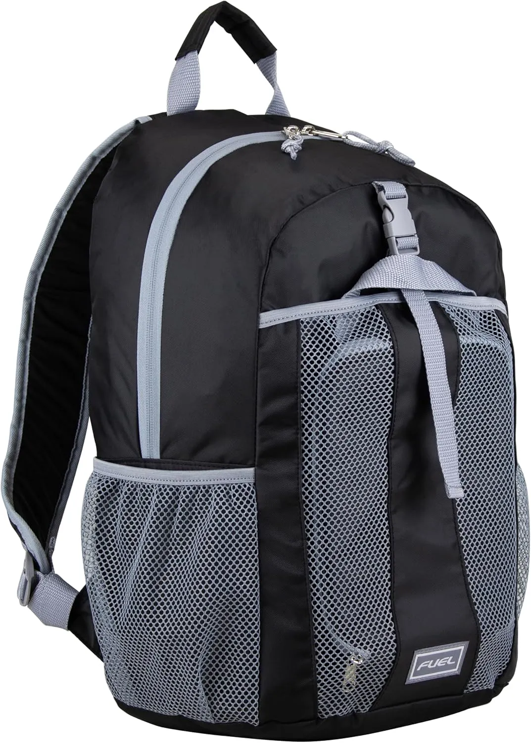 FUEL Lunch Backpack Set Water Resistant Dome Bookbag Bag Soft Reusable Insulated Cooler Lunch Box Thermal Travel Office Lunch Bag, Black