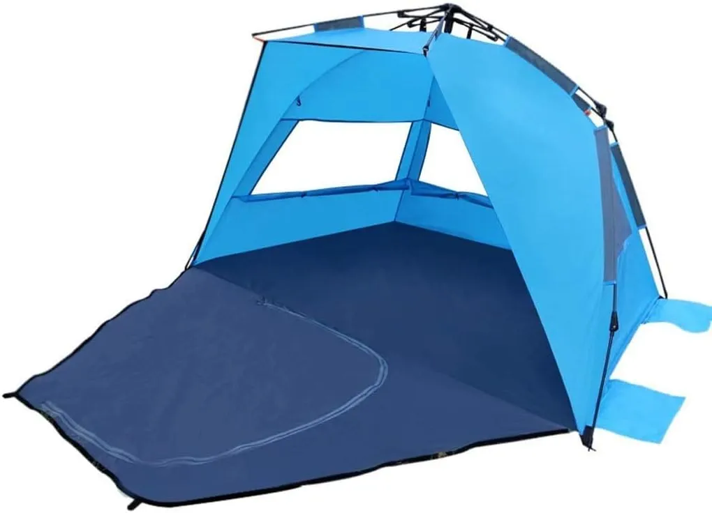 Fully Automatic Tent, Quick Open Waterproof Sunscreen Tent,Camping Family Tent, Ventilation Durable Easy to Install Quickly,Blue